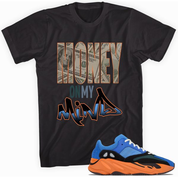 Custom tee made for Yeezy Boost 700 Bright Blue T-Shirt - Money On My MindMatching Outfits Jezsport.com