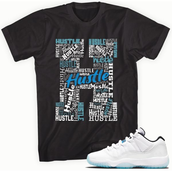 H For Hustle T-shirt Made To Match Jordan 11 Retro Low Legend Blue Jezsport.com