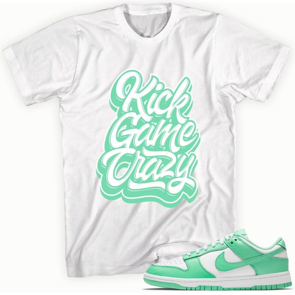 Kick Game Crazy Adult Unisex T-Shirt Made to Match Dunk Low Green Glow Jezsport.com