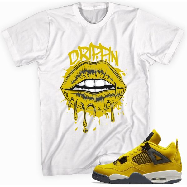 Drippin T-Shirt Match Jordan 4 Lightning Jezsport.com