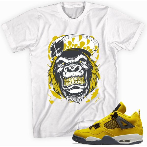 Gorilla Beast T-Shirt Match Jordan 4 Lightning Jezsport.com