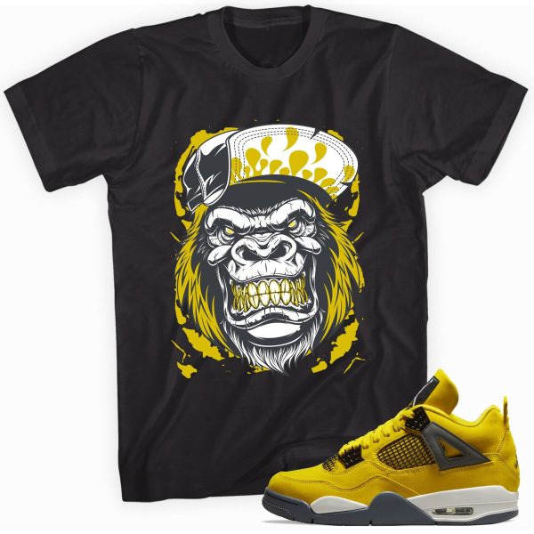 Gorilla Beast T-Shirt Match Jordan 4 Lightning Jezsport.com