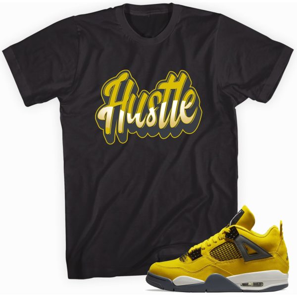 Hustle T-Shirt Match Jordan 4 Lightning Jezsport.com