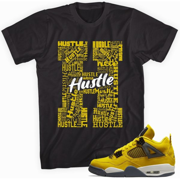 H Is For Hustle T-Shirt Match Jordan 4 Lightning Jezsport.com