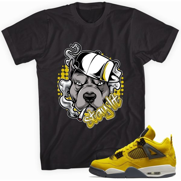 Stay Lit T-Shirt Match Jordan 4 Lightning Jezsport.com