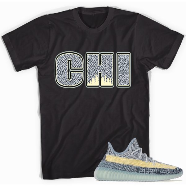 Chicago City Sneaker Adult Unisex T- Shirt Match Boost 350 V2 Ash Blue 2022 Jezsport.com