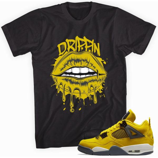 Drippin T-Shirt Match Jordan 4 Lightning Jezsport.com