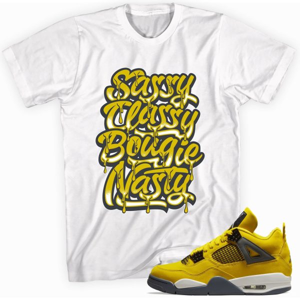 Sassy Classy Bougie T-Shirt Match Jordan 4 Lightning Jezsport.com