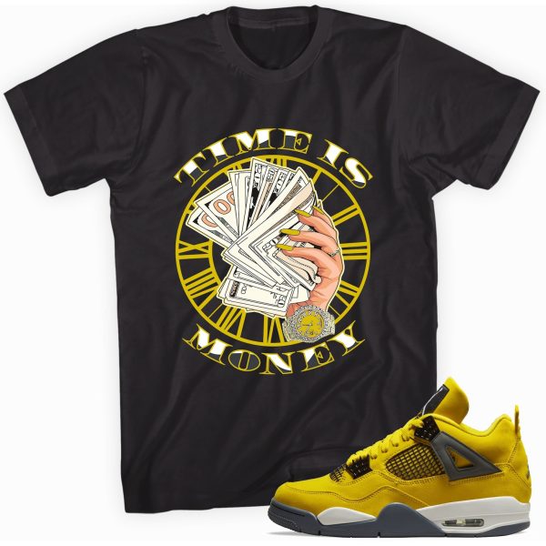 Time Is Money T-Shirt Match Jordan 4 Lightning Jezsport.com