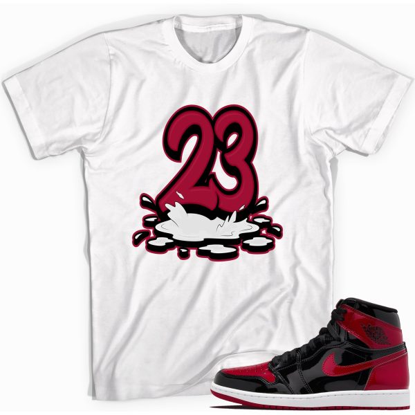 23 T-Shirt Match Jordan 1 Retro Bred Patent Jezsport.com