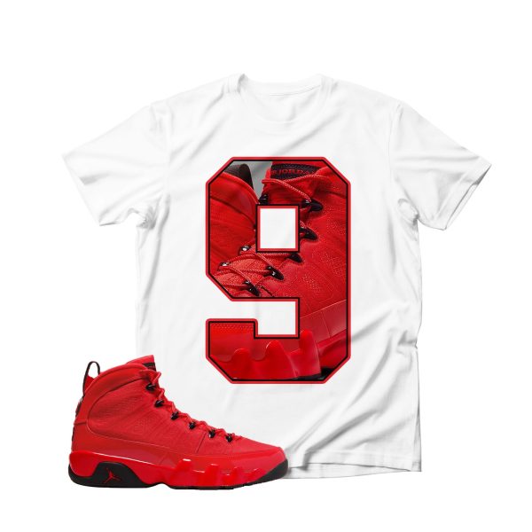 Number 9 CM9 Unisex Shirt Match Jordan 9 Retro Chile Red Jezsport.com