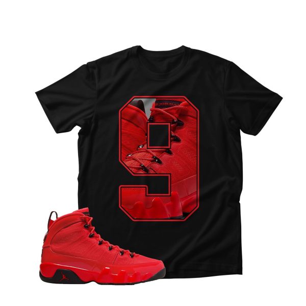 Number 9 CM9 Unisex Shirt Match Jordan 9 Retro Chile Red Jezsport.com