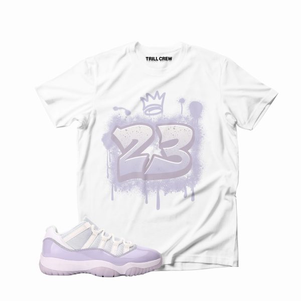 Number 23 Graffiti Unisex Shirt Match Jordan 11 Retro Low Pure Violet Jezsport.com