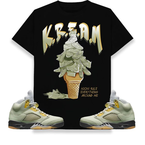 KREAM Unisex Shirt Match Jordan 5 Retro Jade Horizon Jezsport.com