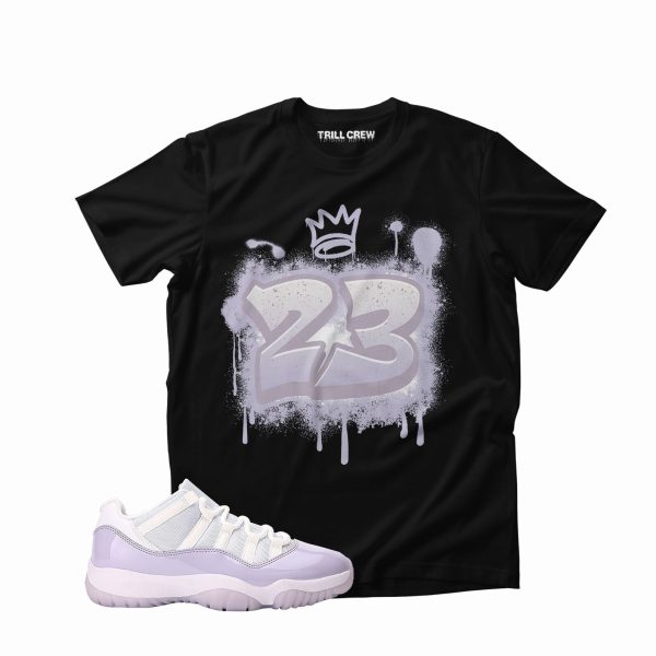 Number 23 Graffiti Unisex Shirt Match Jordan 11 Retro Low Pure Violet Jezsport.com