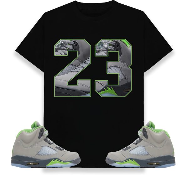 Number 23 CM5 Unisex Shirt Match Jordan 5 Retro Green Bean Jezsport.com