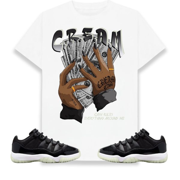 CREAM Unisex Shirt Match Jordan 11 Retro Low 72-11 Jezsport.com