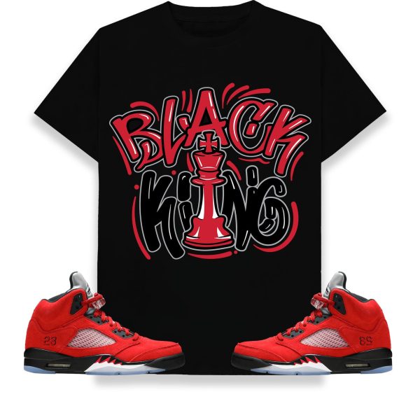 Black King Unisex Shirt Match Jordan 5 Retro Toro Bravo Raging Bull Jezsport.com