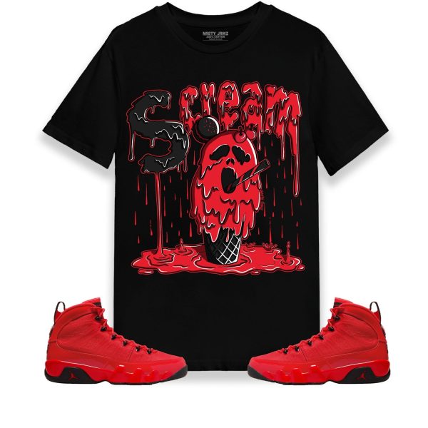 Scream Unisex Shirt Match Jordan 9 Retro Chile Red Jezsport.com