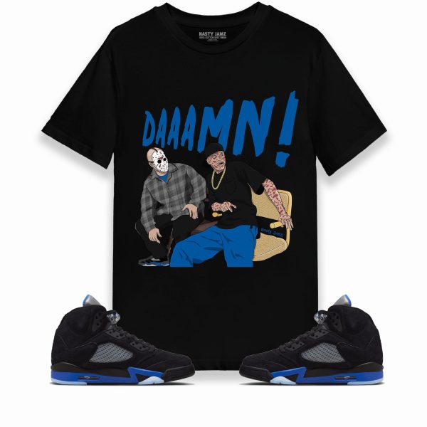 DAAAMN Unisex Shirt Match Jordan 5 Retro Racer Blue Jezsport.com