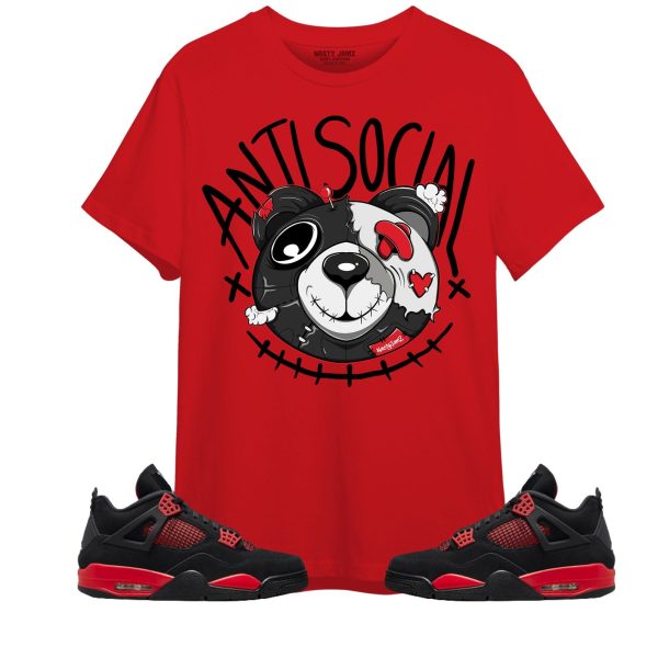 Atsc Head Ber Unisex Color Shirt Match Jordan 4 Retro Red Thunder Jezsport.com