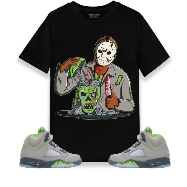 Jason Cuts Off Zombie Head Unisex Halloween Shirt Match Jordan 5 Retro Green Bean Jezsport.com