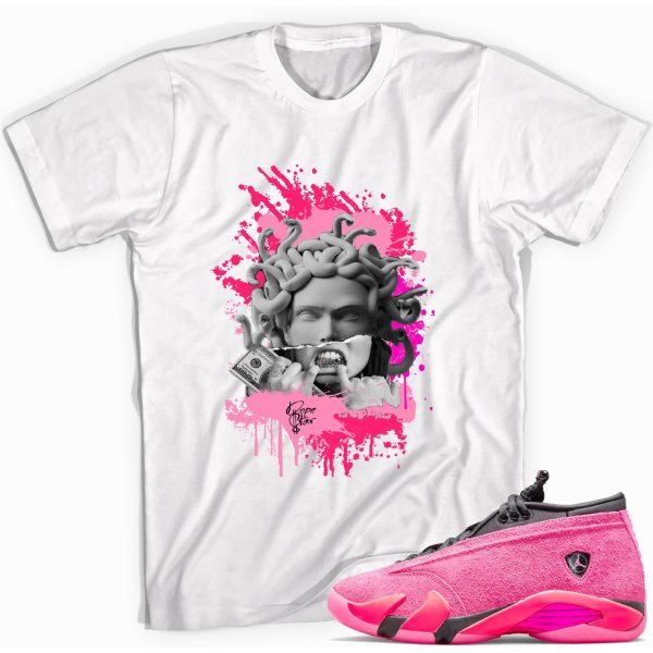 Medusa Adult Unisex T-Shirt Match Jordan 14 Shocking Pink Jezsport.com