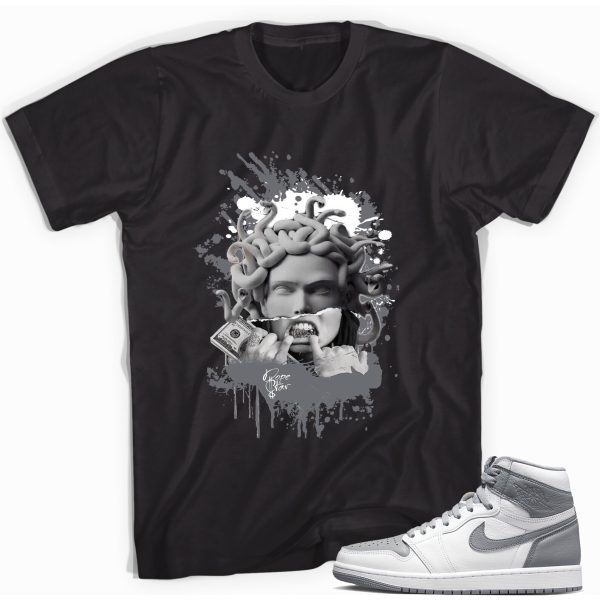 Medusa Sneaker Shirt Match Jordan 1 High OG Stealth Jezsport.com