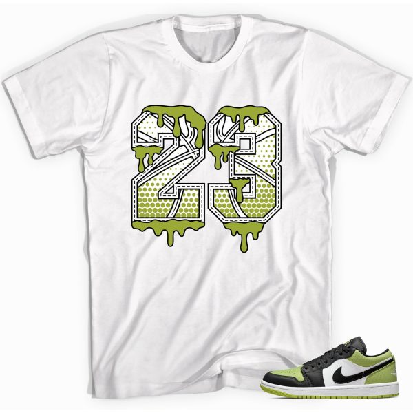 23 Drip Shirt Made to Match Jordan 1s Low Snakeskin Vivid Green Jezsport.com