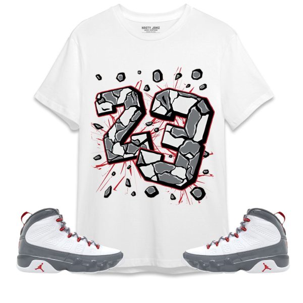 Number 23 Broken Unisex Shirt Match Jordan 9 Retro Fire Red Jezsport.com