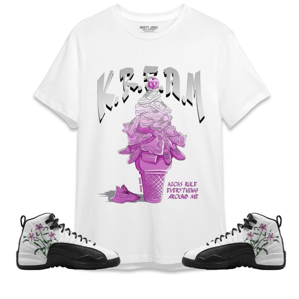 KREAM Unisex Shirt Match Jordan 12 Floral Jezsport.com