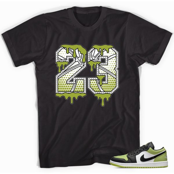 23 Drip Shirt Made to Match Jordan 1s Low Snakeskin Vivid Green Jezsport.com