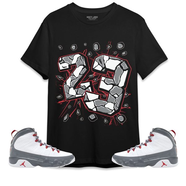 Number 23 Broken Unisex Shirt Match Jordan 9 Retro Fire Red Jezsport.com