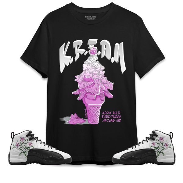 KREAM Unisex Shirt Match Jordan 12 Floral Jezsport.com