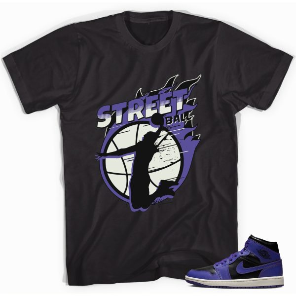 Street Ball Unisex Shirt Made to Match Jordan 1s Mid Purple Black Jezsport.com