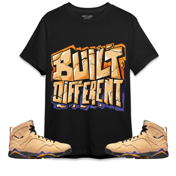 Built Different Unisex Shirt Match Jordan 7 SE Afrobeats Jezsport.com