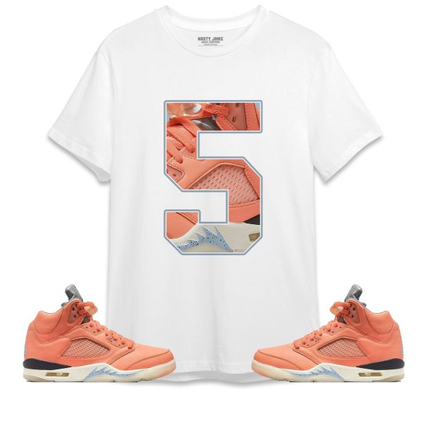 Number 5 CM5 Unisex Shirt Match Jordan 5 Crimson Bliss Jezsport.com