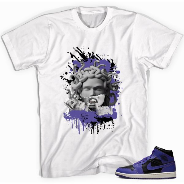 Medusa Unisex Shirt Made to Match Jordan 1s Mid Purple Black Jezsport.com