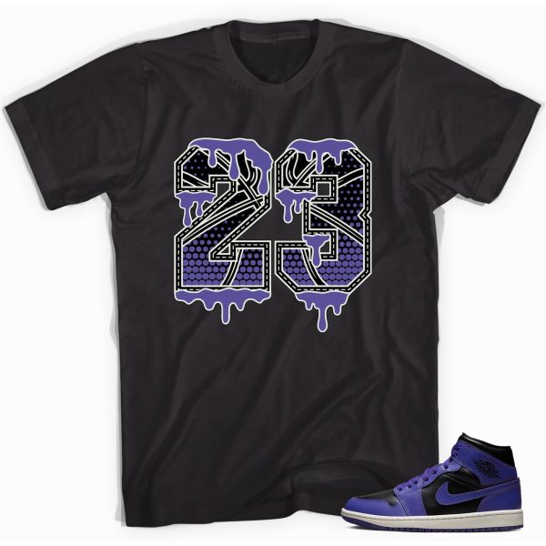 23 Drip Unisex Shirt Made to Match Jordan 1s Mid Purple Black Jezsport.com