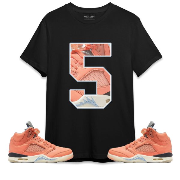 Number 5 CM5 Unisex Shirt Match Jordan 5 Crimson Bliss Jezsport.com