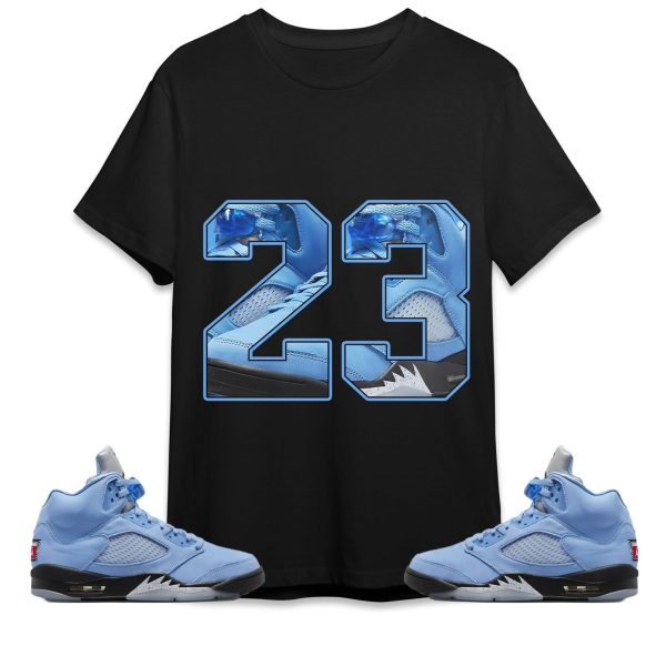 Number 23 CM5 Unisex Shirt Match Jordan 5 University Blue Jezsport.com