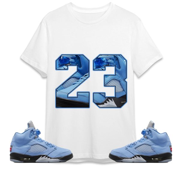 Number 23 CM5 Unisex Shirt Match Jordan 5 University Blue Jezsport.com