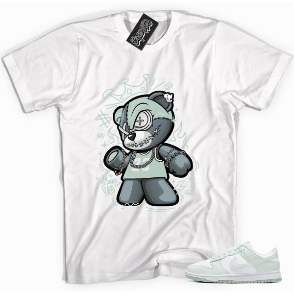 Money Gang Bear Sneaker Shirt Made to Match Dunk Low Next Nature White Mint Jezsport.com