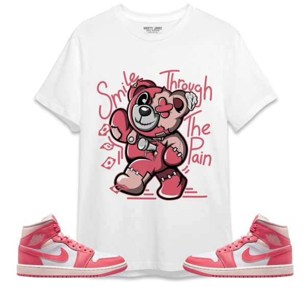 Smile Through The Pain BER Unisex Shirt Match Jordan 1 Mid Strawberries and Cream Jezsport.com