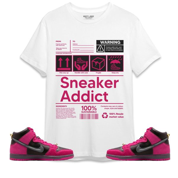 Sneaker Addict Unisex Shirt Match SB Dunk High The Jewels Active Pink Jezsport.com