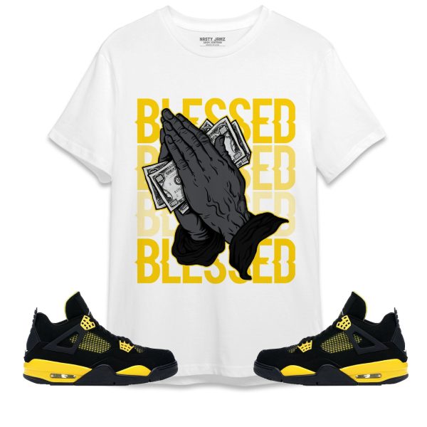 Blessed Unisex Shirt Match Jordan 4 Thunder Jezsport.com