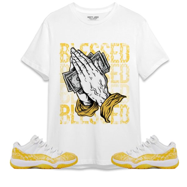 Blessed Unisex Shirt Match Jordan 11 Low Yellow Snakeskin Jezsport.com