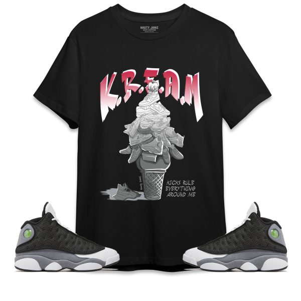 KREAM Unisex Shirt Match Jordan 13 Black Flint Jezsport.com