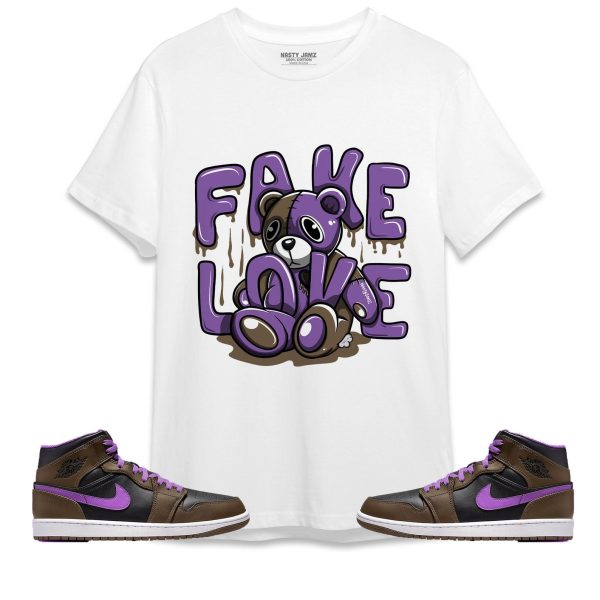 Fake Love Unisex Shirt Match Jordan 1 Mid Palomino Jezsport.com