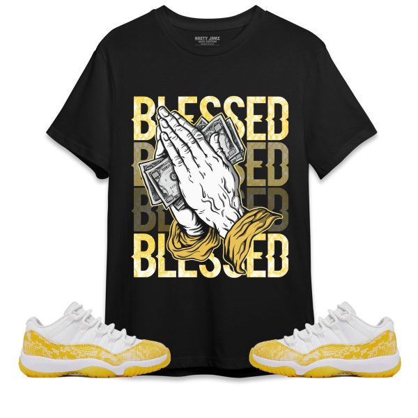 Blessed Unisex Shirt Match Jordan 11 Low Yellow Snakeskin Jezsport.com